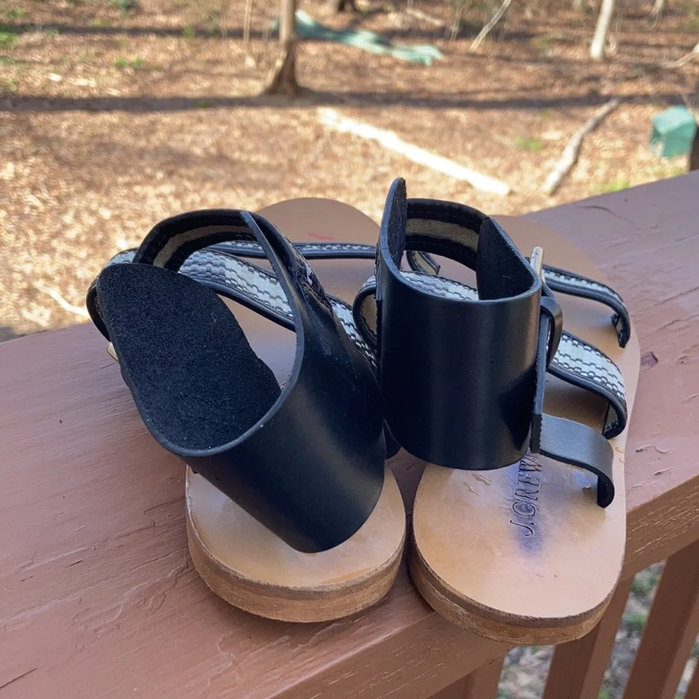 J. Crew black and white sandals